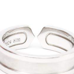 Pre Owned Cartier C De Cartier 18K White Gold Ring Size EU 58