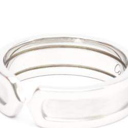 Pre Owned Cartier C De Cartier 18K White Gold Ring Size EU 58