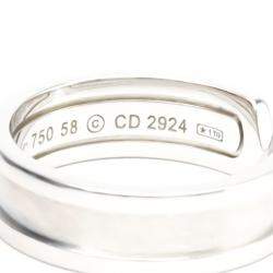 Pre Owned Cartier C De Cartier 18K White Gold Ring Size EU 58