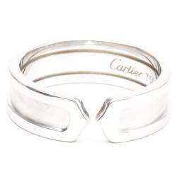 Pre Owned Cartier C De Cartier 18K White Gold Ring Size EU 58