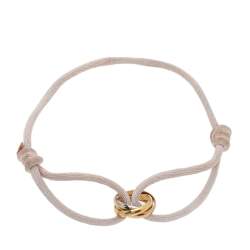 Pre Owned Cartier Trinity 18K Three Tone Gold Adjustable Cord Bracelet