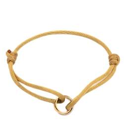 Pre Owned Cartier Trinity 18K Three Tone Gold Adjustable Cord Bracelet