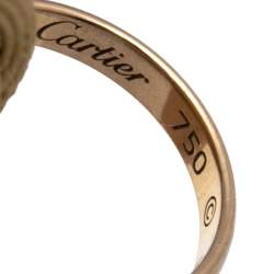 Pre Owned Cartier Trinity 18K Three Tone Gold Adjustable Cord Bracelet