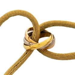 Pre Owned Cartier Trinity 18K Three Tone Gold Adjustable Cord Bracelet