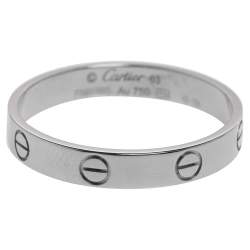 مملوكة مسبقًا Cartier Love 18K White Gold Wedding Band Ring Size 63