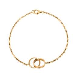 Pre Owned سوار كارتييه لوف حلقتين متداخلتين ذهب أصفر عيار 18