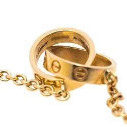 Pre Owned سوار كارتييه لوف حلقتين متداخلتين ذهب أصفر عيار 18