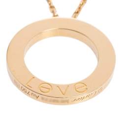 Cartier Love 18K Yellow Gold Pendant Necklace