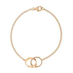 Pre Owned Cartier Love Interlocking 2 Hoops 18K Rose Gold Bracelet