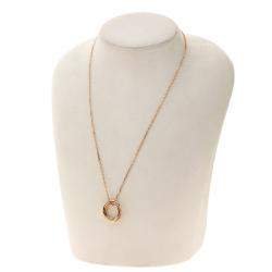 Pre Owned Cartier Trinity 18K Rose Gold Sappire Necklace