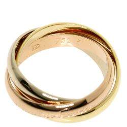 Cartier Trinity 18K Yellow, Rose, White Gold Ring Size EU 51