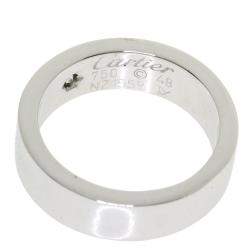 Pre Owned Cartier Love 18K White Gold, Diamond Ring Size EU 48