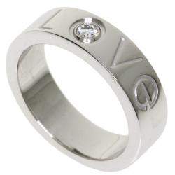 Pre Owned Cartier Love 18K White Gold, Diamond Ring Size EU 48