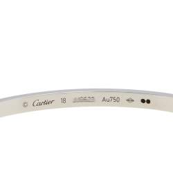 مملوكة مسبقًا Cartier Love 18K White Gold SM Narrow Bracelet 18