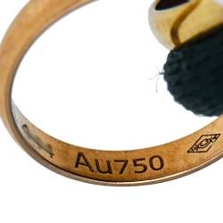 Pre Owned Cartier Trinity de Cartier 18K Three Tone Gold Adjustable Black Cord Bracelet 