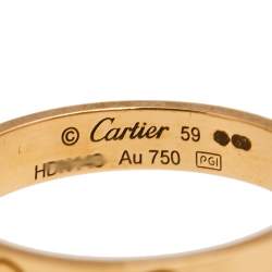 Cartier Love 18K Rose Gold Narrow Wedding Band 59