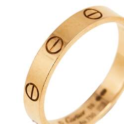 Cartier Love 18K Rose Gold Narrow Wedding Band 59