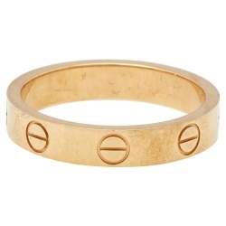 مملوكة مسبقًا خاتم زواج كارتييه لوف ذهب وردي عيار 18 رفيع مقاس 51