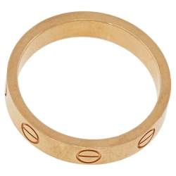 مملوكة مسبقًا خاتم زواج كارتييه لوف ذهب وردي عيار 18 رفيع مقاس 51