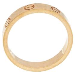 مملوكة مسبقًا خاتم زواج كارتييه لوف ذهب وردي عيار 18 رفيع مقاس 51