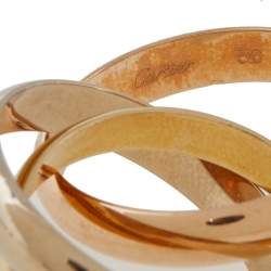 مملوكة مسبقًا Cartier Trinity 18K Three Tone Gold Rolling Band Ring - 56