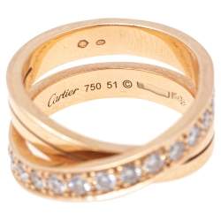 مملوكة مسبقًا Cartier Etincelle De Cartier Diamond 18K Rose Gold Ring 51