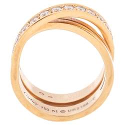 مملوكة مسبقًا Cartier Etincelle De Cartier Diamond 18K Rose Gold Ring 51