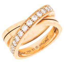 مملوكة مسبقًا Cartier Etincelle De Cartier Diamond 18K Rose Gold Ring 51