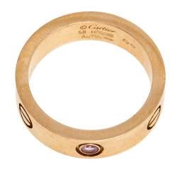 مملوكة مسبقًا دبلة كارتييه لوف ذهب وردي عيار 18 زفير وردي مقاس 58