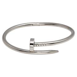 Pre Owned Cartier Juste Un Clou 18K White Gold Bracelet 17