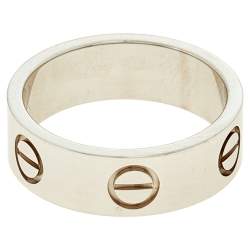 Cartier Love 18K White Gold Band Ring 49 