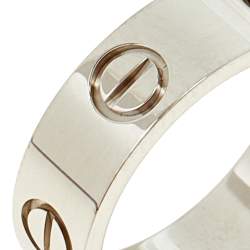 Cartier Love 18K White Gold Band Ring 49 