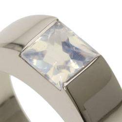 مملوكة مسبقًا Cartier Tank 18K White Gold Moonstone Ring EU 49