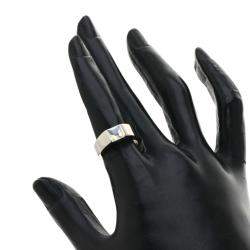 مملوكة مسبقًا Cartier Tank 18K White Gold Moonstone Ring EU 49