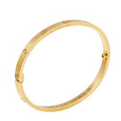 Pre Owned سوار كارتييه لوف ذهب أصفر عيار 18 رفيع مقاس 16