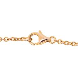 Pre Owned Cartier Love Interlocking Loop 18K Rose Gold Pendant Necklace