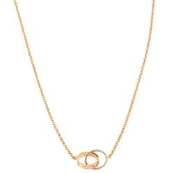 Pre Owned Cartier Love Interlocking Loop 18K Rose Gold Pendant Necklace