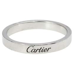 Cartier C de Cartier Platinum Wedding Band Ring Size 59
