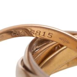 Pre Owned خاتم كارتييه ترينيتي ذهب عيار 18 ثلاثي اللون مقاس 54