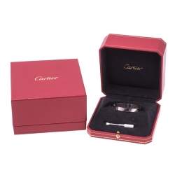 Cartier Love 18k White Gold Cuff Bracelet 15