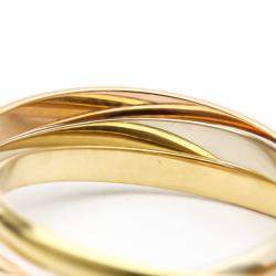 Pre Owned Cartier Les Must De Cartier Trinity 18K Yellow, Rose and White Gold Ring EU 54