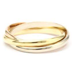 Pre Owned Cartier Les Must De Cartier Trinity 18K Yellow, Rose and White Gold Ring EU 54