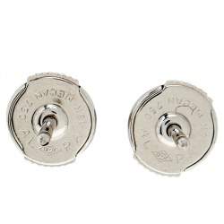 مملوكة مسبقًا أقراط كارتييه ديامانتس ليجيرز ذهب أبيض عيار 18 قيراط مرصعة بالألماس MM 