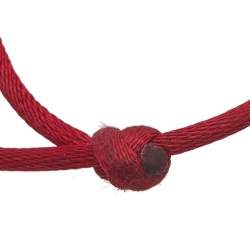 مملوكة مسبقًا Cartier Trinity de Cartier 18K Three Tone Gold Adjustable Red Cord Bracelet