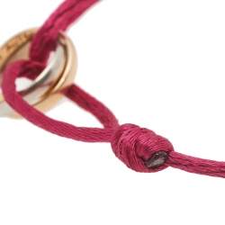 Pre Owned Cartier Trinity de Cartier 18K Three Tone Gold Adjustable Cord Bracelet
