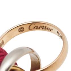Pre Owned Cartier Trinity de Cartier 18K Three Tone Gold Adjustable Cord Bracelet