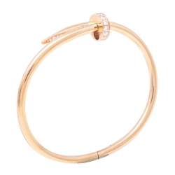 مملوكة مسبقًا Cartier Juste un Clou Diamond 18k Rose Gold Cuff Bracelet 17