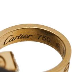 مملوكة مسبقًا Cartier Love Interlocking 2 Hoops 18K Yellow Gold Bracelet