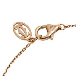 Pre Owned Cartier Diamant Legers Diamond 18k Rose Gold Bracelet XS