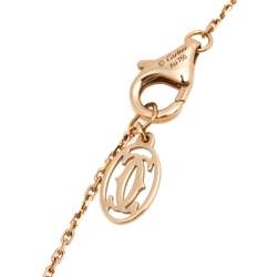 Pre Owned Cartier Diamant Legers Diamond 18k Rose Gold Bracelet XS